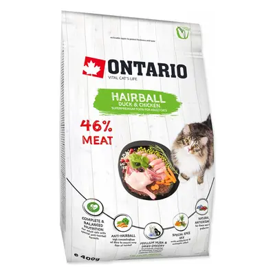 Krmivo Ontario Cat Hairball 0,4kg