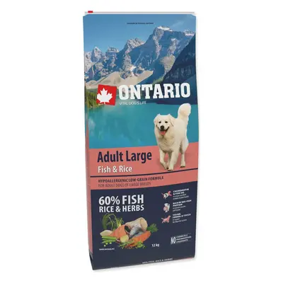 Krmivo Ontario Adult Large Fish & Rice 12kg