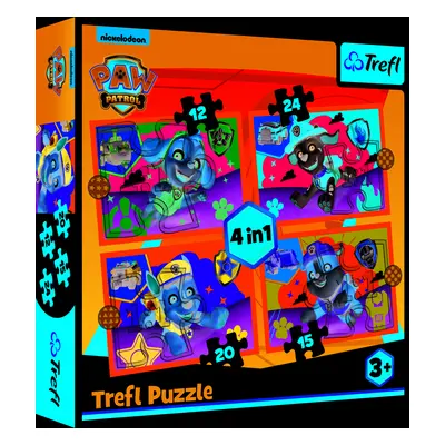 Trefl Puzzle 4v1 - Štěňátka v běhu / Viacom PAW Patrol