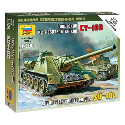 Wargames (WWII) military 6211 - Self-propelled Gun SU-100 (1: 100)