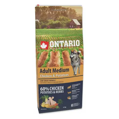 Krmivo Ontario Adult Medium Chicken & Potatoes 12kg