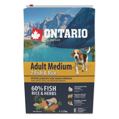 Krmivo Ontario Adult Medium Fish & Rice 2,25kg