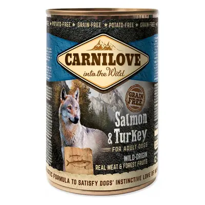 Konzerva Carnilove Dog Wild Meat losos a krůta 400g