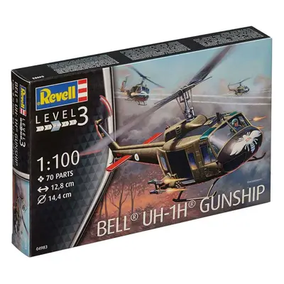 Plastic modelky vrtulník 04983 - Bell UH-1H Gunship (1: 100)