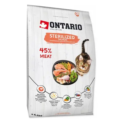 Krmivo Ontario Cat Sterilised Salmon 6,5kg