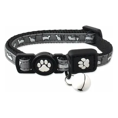 Obojek Active Cat Reflective XS černý 1x19-31cm