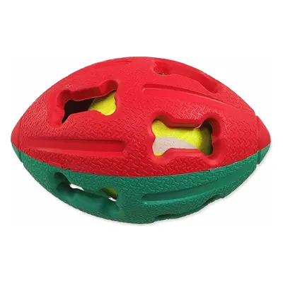 Míč DF gumové rugby s tenisákem mix barev 12,5cm