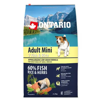 Krmivo Ontario Adult Mini Fish & Rice 6,5kg