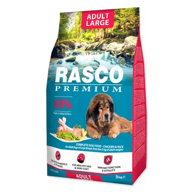 Krmivo Rasco Premium Adult Large kuře s rýží 3kg