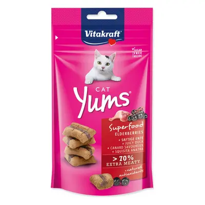 Pochoutka Vitakraft Cat Yums Superfood kachna s bezem 40g