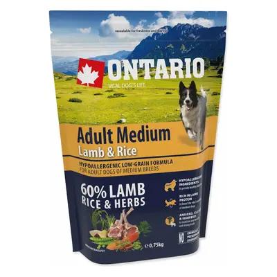 Krmivo Ontario Adult Medium Lamb & Rice 0,75kg