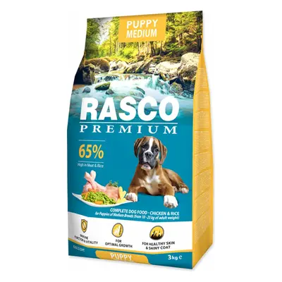 Krmivo Rasco Premium Puppy Medium kuře s rýží 3kg