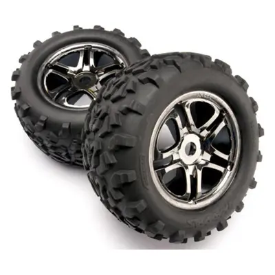 Traxxas kolo 3.8", disk Split Spoke černý chrom, pneu Maxx (2)