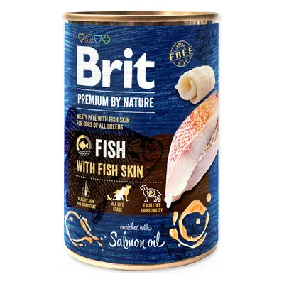 Konzerva Brit Premium by Nature ryba s kůží 400g