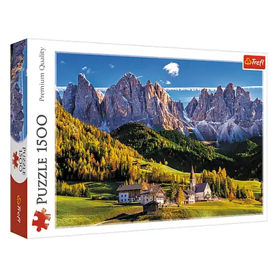 Trefl Puzzle 1500 - Údolí Val di Funes, Dolomity, Itálie