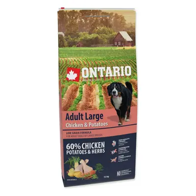 Krmivo Ontario Adult Large Chicken & Potatoes 12kg