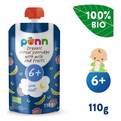 SALVEST Ponn BIO Mléčná kaše na dobrou noc s ovocem (110 g)