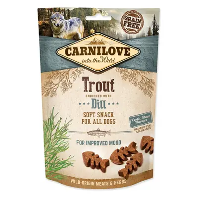 Pochoutka Carnilove Dog Soft Snack pstruh s koprem 200g