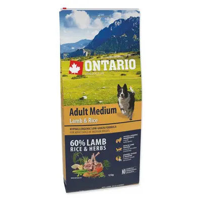 Krmivo Ontario Adult Medium Lamb & Rice 12kg