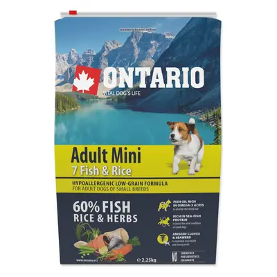 Krmivo Ontario Adult Mini Fish & Rice 2,25kg