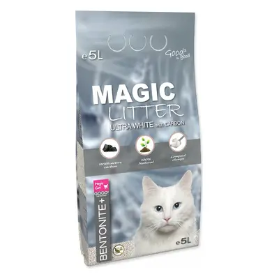 Podestýlka Magic Litter Bentonite Ultra White with Carbon 5L