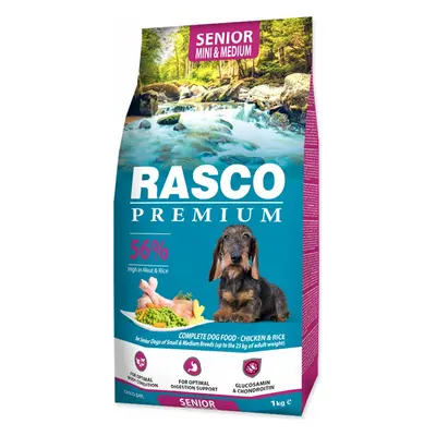 Krmivo Rasco Premium senior Mini & Medium kuře s rýží 1kg