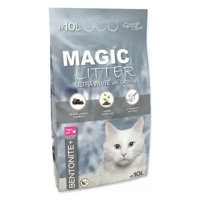 Podestýlka Magic Litter Bentonite Ultra White with Carbon 10L