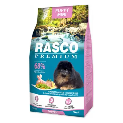 Krmivo Rasco Premium Puppy Mini kuře s rýží 3kg