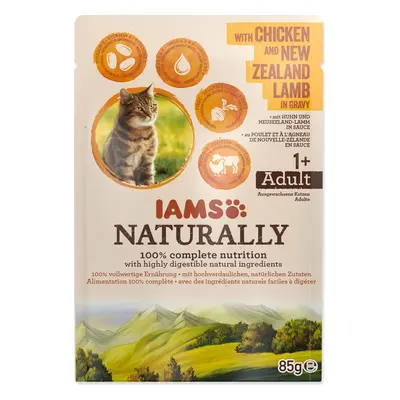 Kapsička IAMS Naturally kuře & jehněčí v omáčce 85g