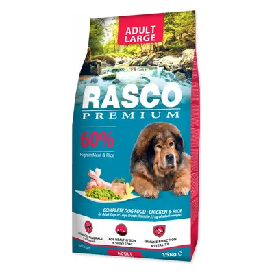 Krmivo Rasco Premium Adult Large kuře s rýží 15kg