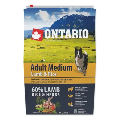 Krmivo Ontario Adult Medium Lamb & Rice 2,25kg