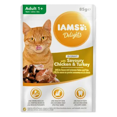 Kapsička IAMS kuře a krůtí v omáčce 85g