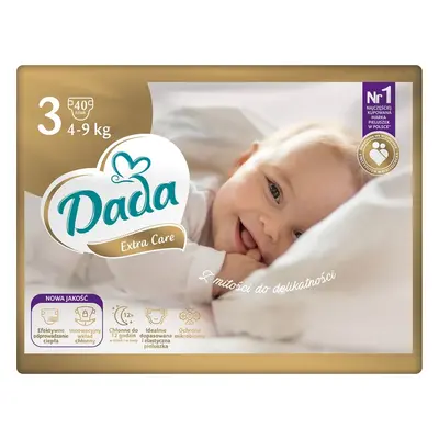 DADA Extra Care Plenky jednorázové 3 Midi (4-9 kg) 40 ks