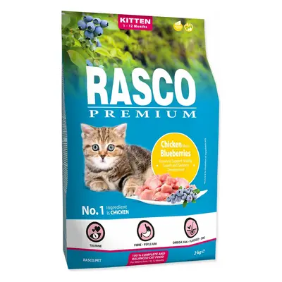 Krmivo Rasco Premium Kitten kuře s borůvkou 2kg