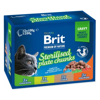 Kapsička Brit Premium Cat Meat Sterilisod mix v omáčce Multi 12x100g