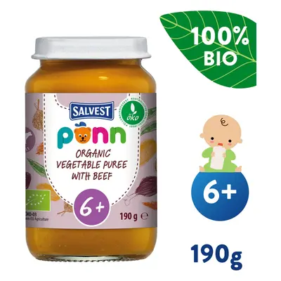 Salvest PONN BIO Hovězí maso se zeleninovým pyré (190 g)