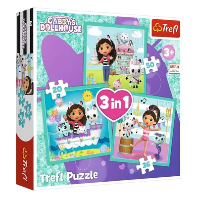 Trefl Puzzle 3v1 - Gabbyine aktivity / Universal Gabby's Dollhouse