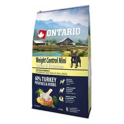 Krmivo Ontario Mini Weight Control Turkey & Potatoes 6,5kg