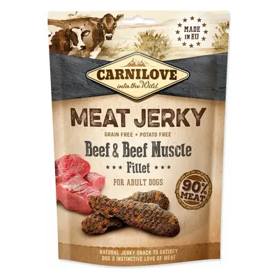 Pochoutka Carnilove Jerky hovězí se svalovinou, plátky 100g