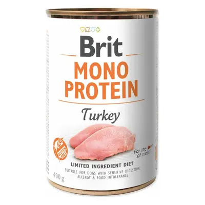 Konzerva Brit Mono protein krůta 400g