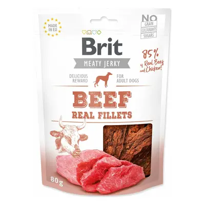 Pochoutka Brit Jerky hovězí plátky 80g