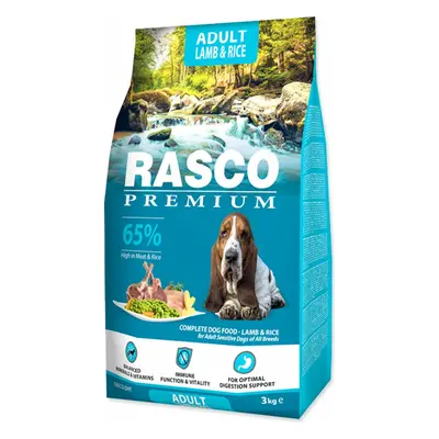 Krmivo Rasco Premium Adult jehněčí s rýží 3kg