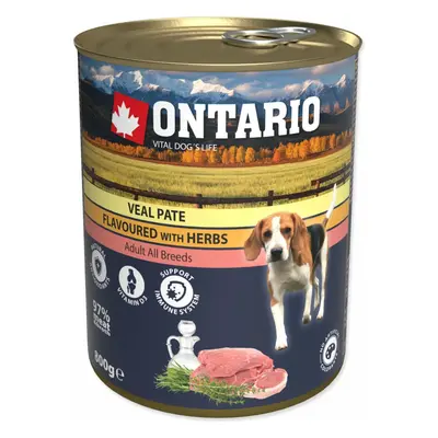 Konzerva Ontario telecí s bylinkami, paté 800g