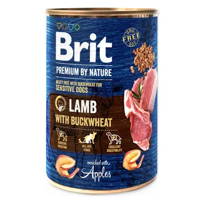 Konzerva Brit Premium by Nature jehně s pohankou 400g