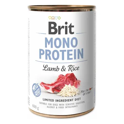 Konzerva Brit Mono protein jehně s rýží 400g