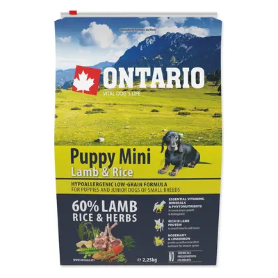 Krmivo Ontario Puppy Mini Lamb & Rice 2,25kg