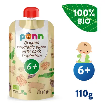 SALVEST Ponn BIO Vepřová panenka se zeleninovým pyré (110 g)