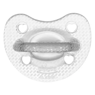 CHICCO Dudlík Physio Luxe celosilikonový 6-12m crystal 2 ks