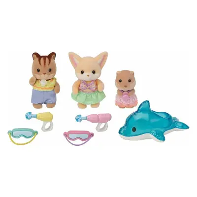 Sylvanian Families 3 kamarádi ze školky v bazénu