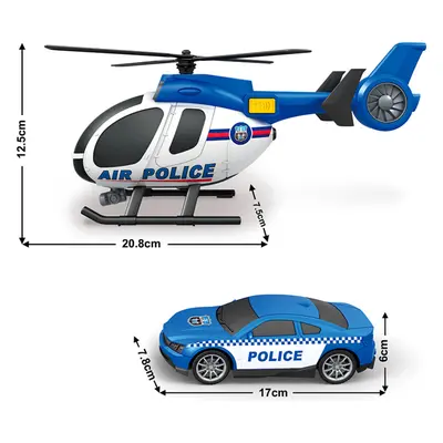 CITY SERVICE CAR - 1:14 Policie set vrtulník + auto